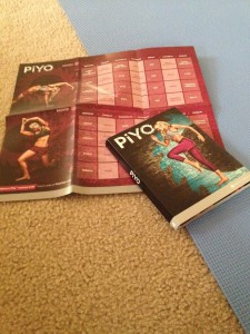 PiYo schedule and DVDs.