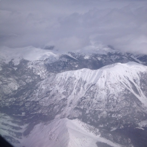 The view from my window. Initial descent into Aspen, Colorado.