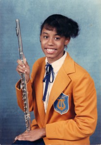 Eighth grade, 14-year old me in our band uniform. Go Chargers! 